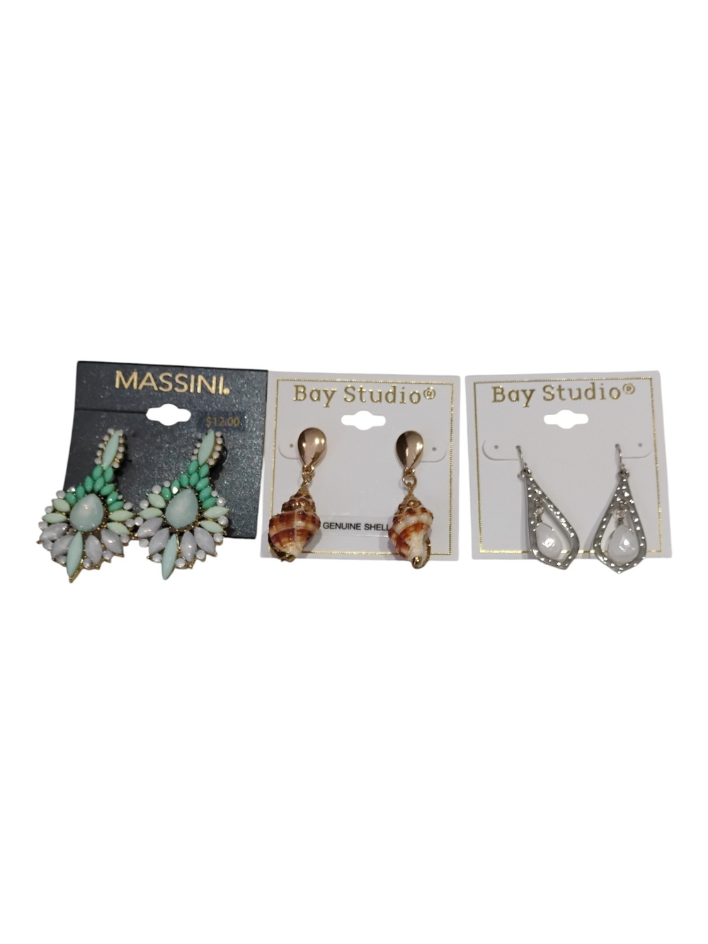 Bay Studio & Massini Set Of Three Earrings NWT